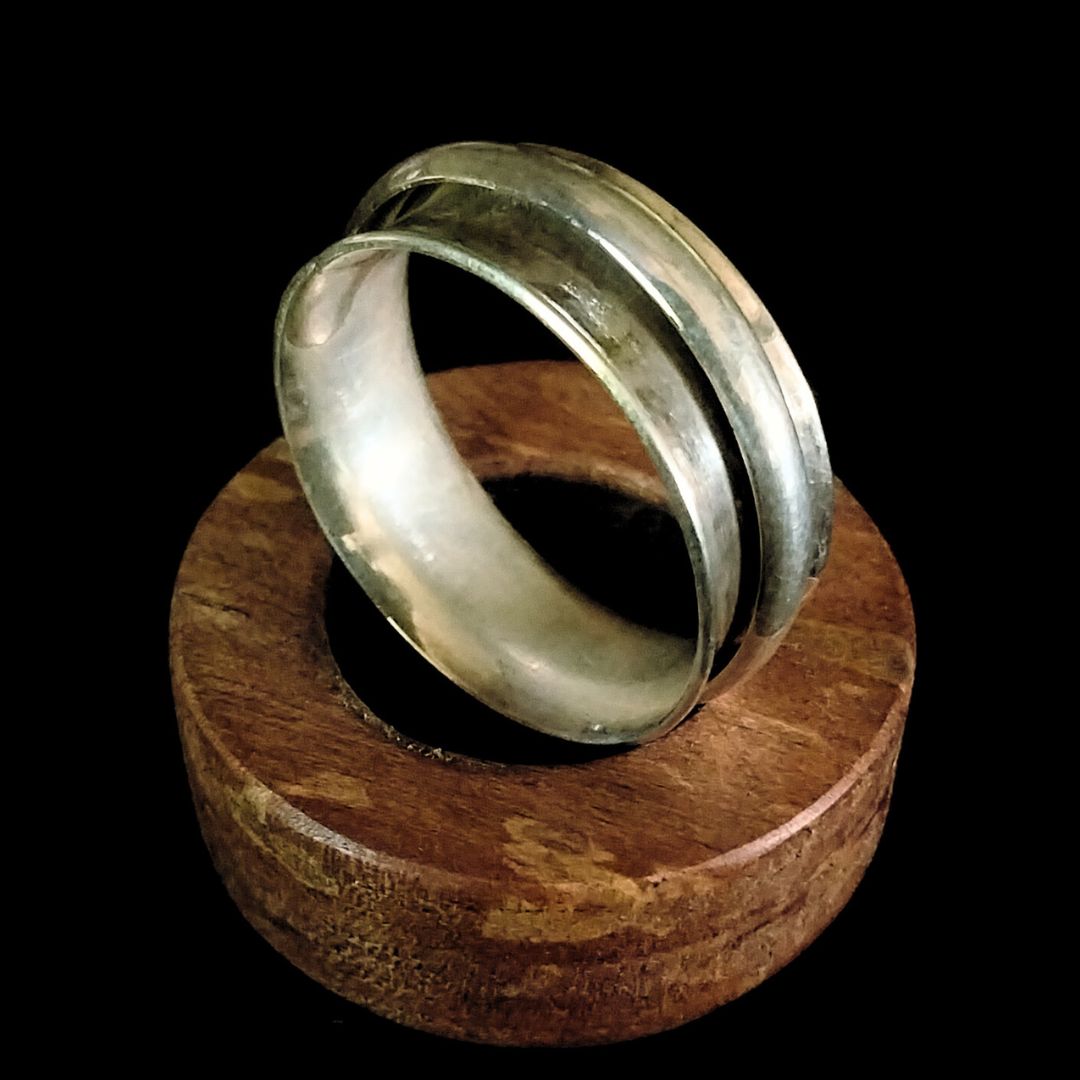 Anillo Antistress Plata Liso - Imagen 3