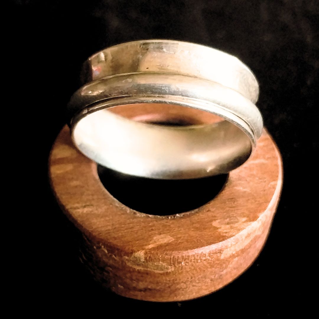 Anillo Antistress Plata Liso - Imagen 2