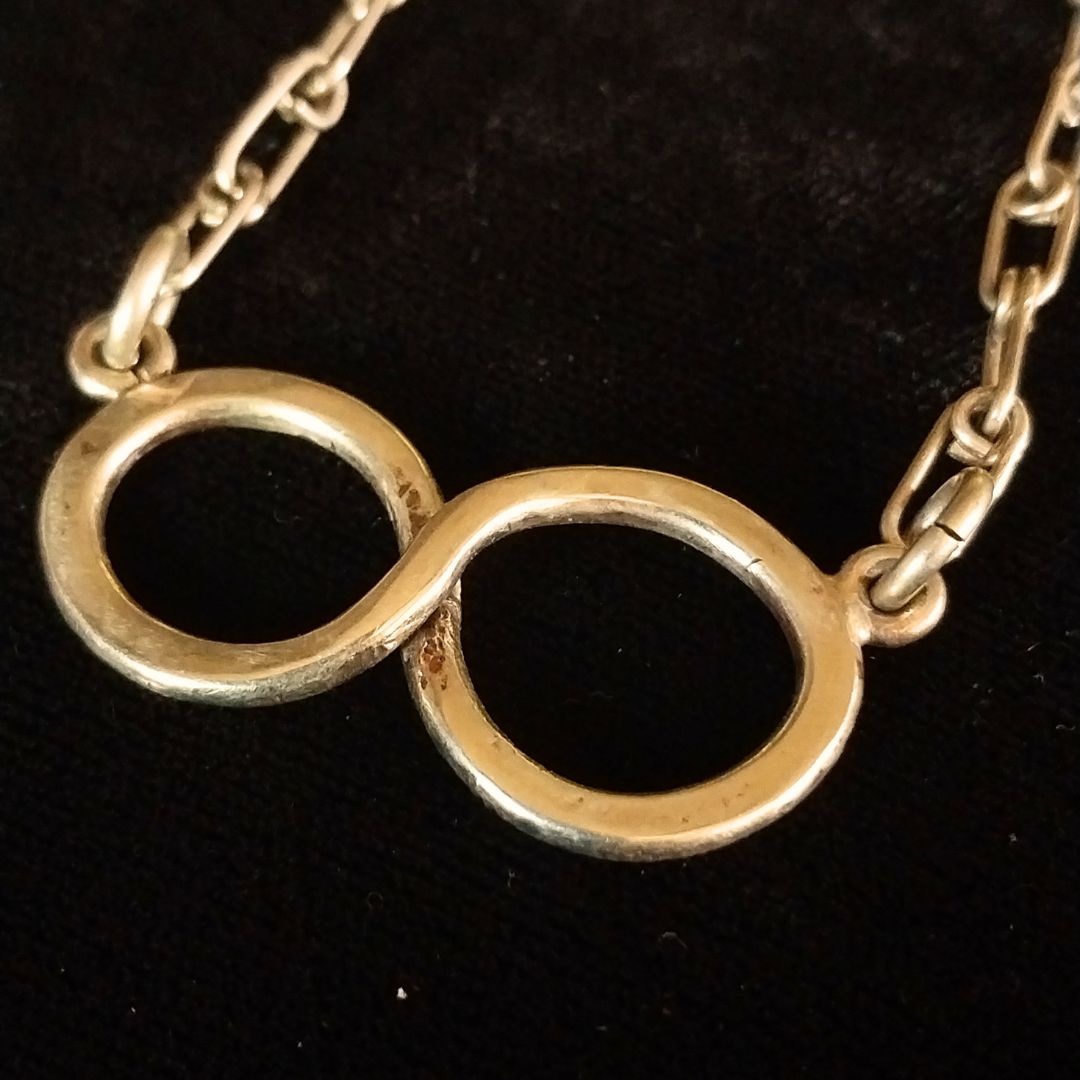 Colgante Infinito en Alpaca con Cadena 60cm - Imagen 2