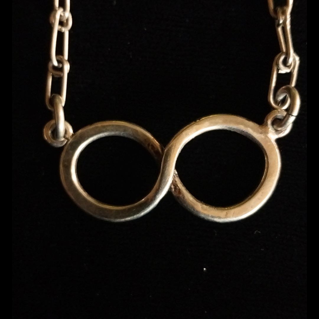 Colgante Infinito en Alpaca con Cadena 60cm - Imagen 3